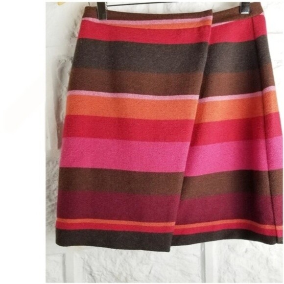NWT Loft Striped A-Line Wrap Skirt - Picture 4 of 11